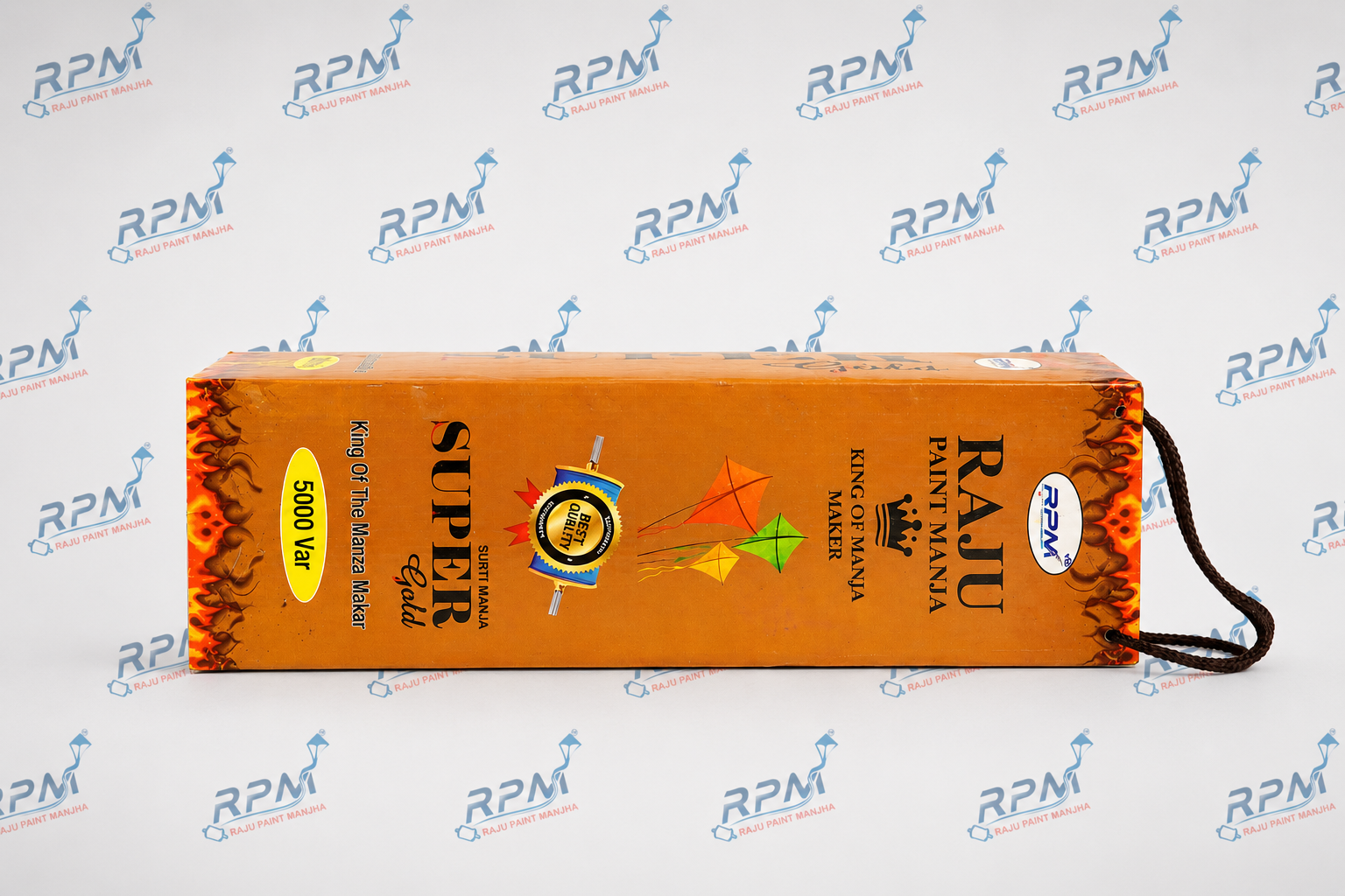 Raju Paint Manja Super Gold 5000 Var – Premium Professional Kite Fighting Manja